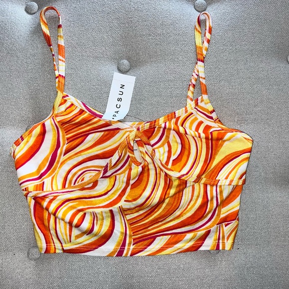 Orange tip die crop top, not crazy crop - Picture 2 of 2